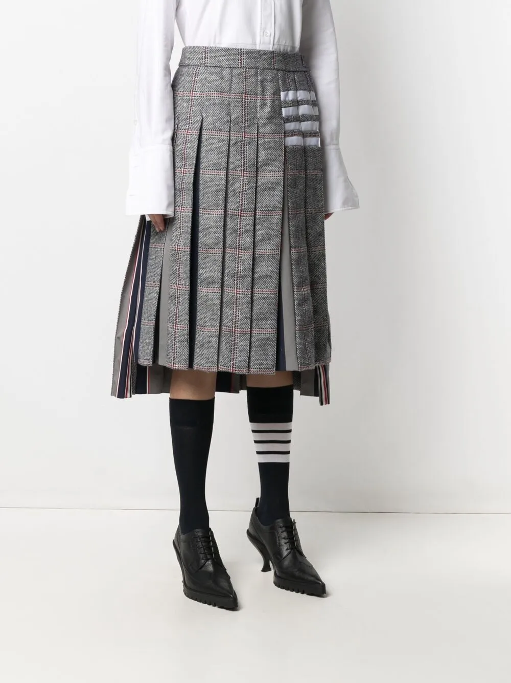 фото Thom browne плиссированная юбка с асимметричным подолом
