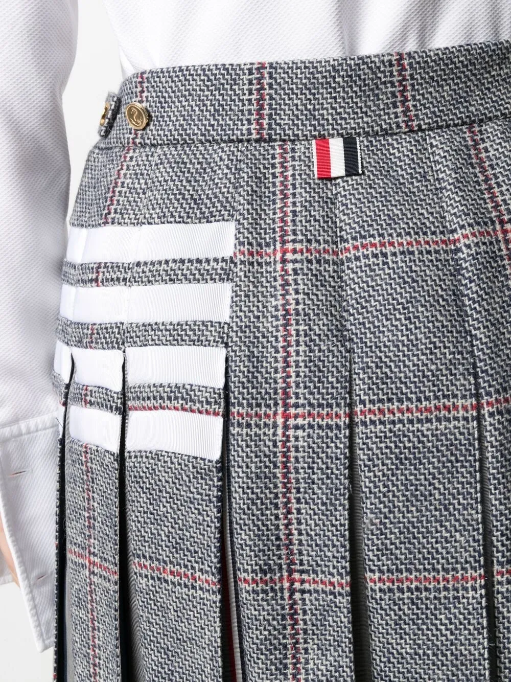 фото Thom browne плиссированная юбка с асимметричным подолом