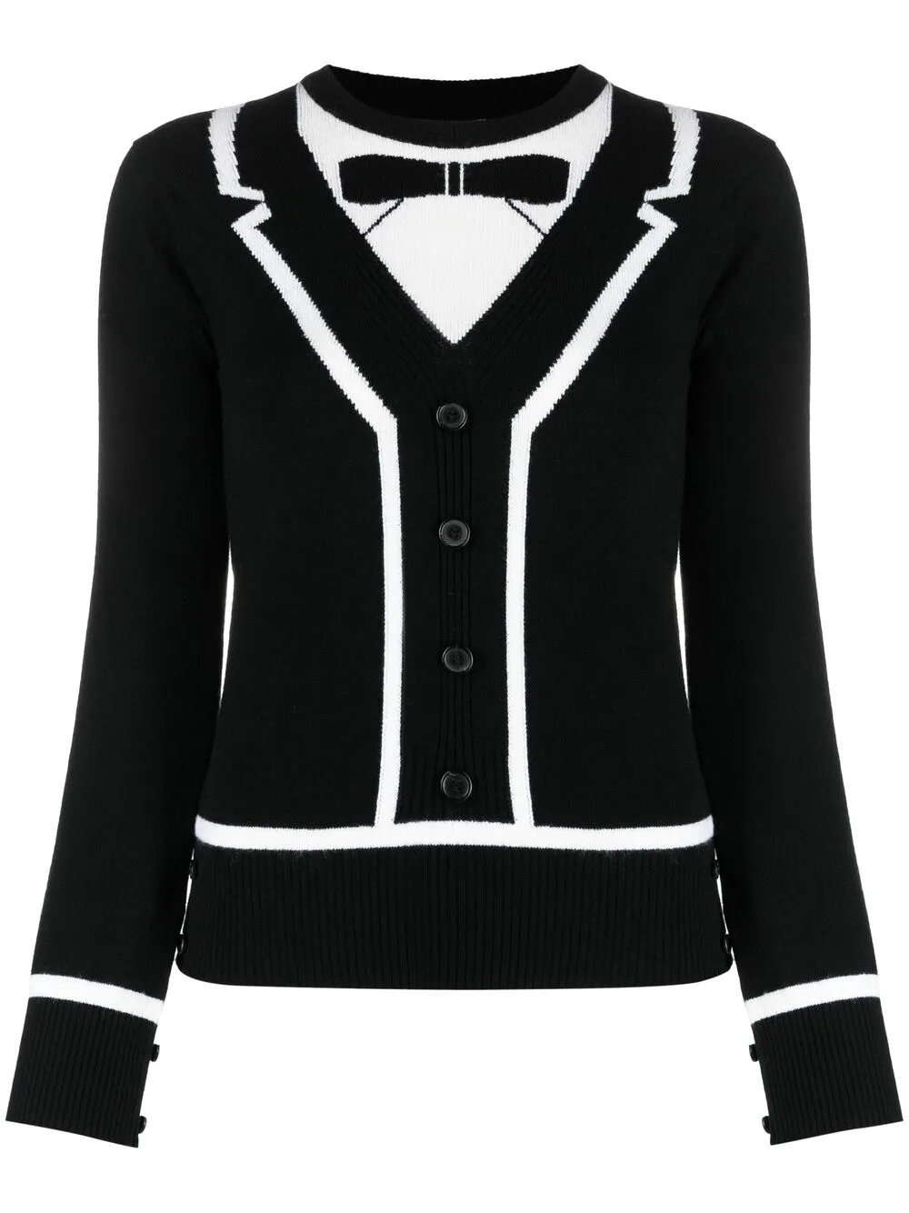 

Thom Browne tuxedo-effect jumper - Black