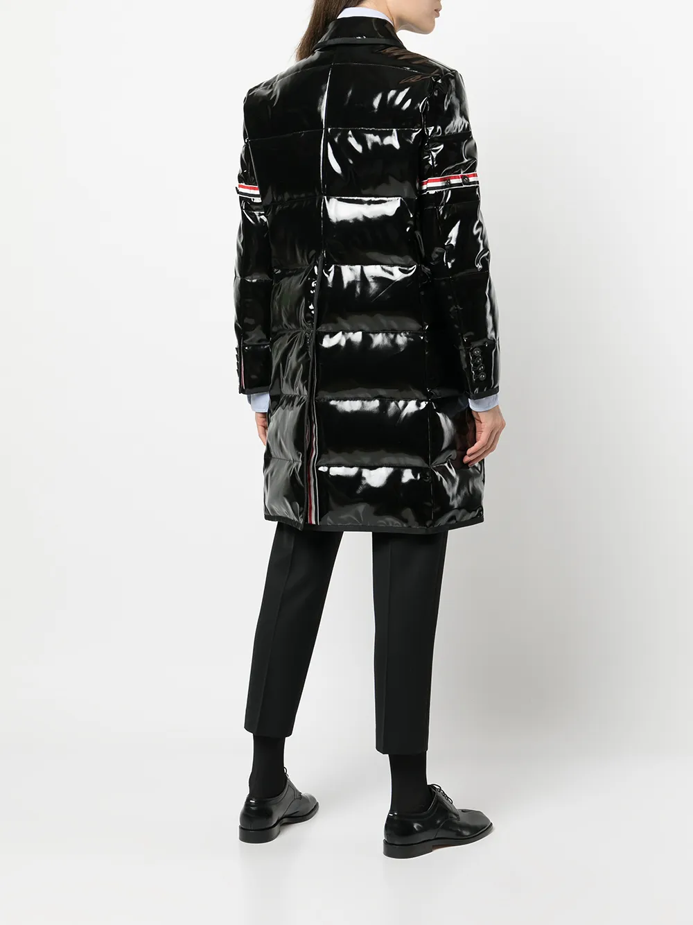фото Thom browne глянцевый пуховик