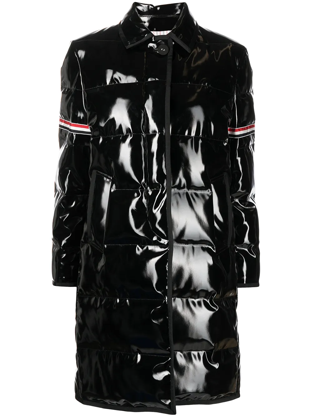 фото Thom browne глянцевый пуховик