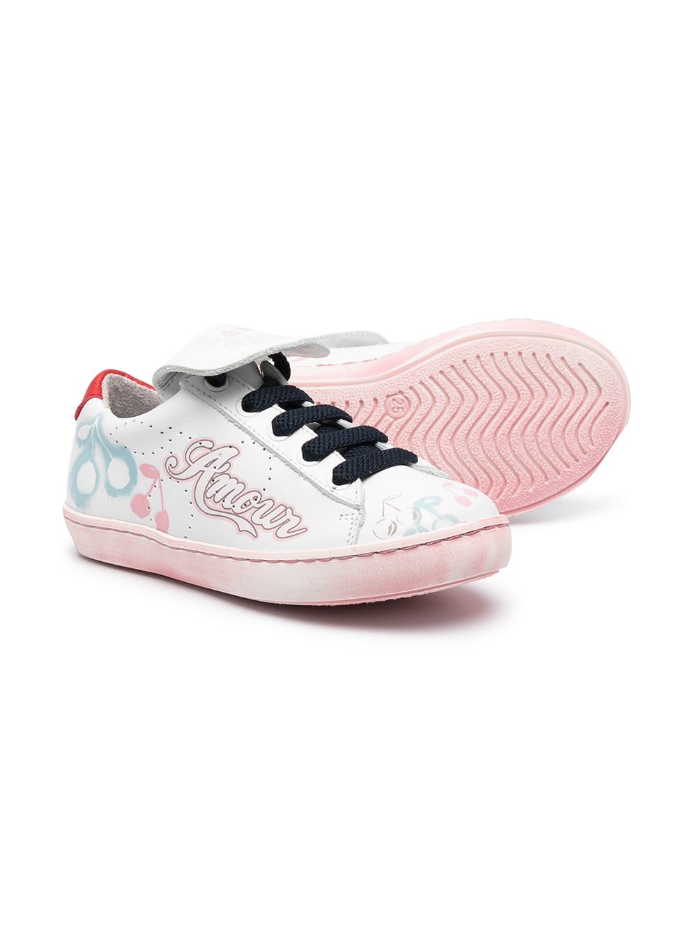 Shop Bonpoint Logo-embroidered Sneakers In White