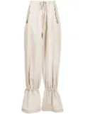 Dion Lee eyelet tie tapered trousers - Brown