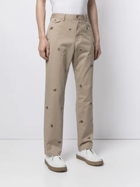 ralph lauren embroidered chinos