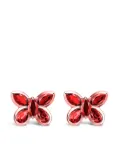 Pragnell 18kt rose gold ruby Butterfly stud earrings - Pink