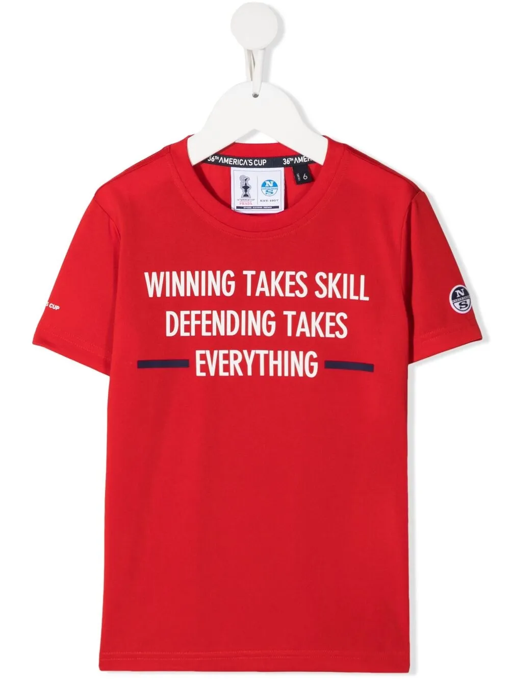 PRADA SLOGAN PRINT CREW-NECK T-SHIRT