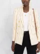 Tory Burch blazer con estampado de rayas y doble botonadura