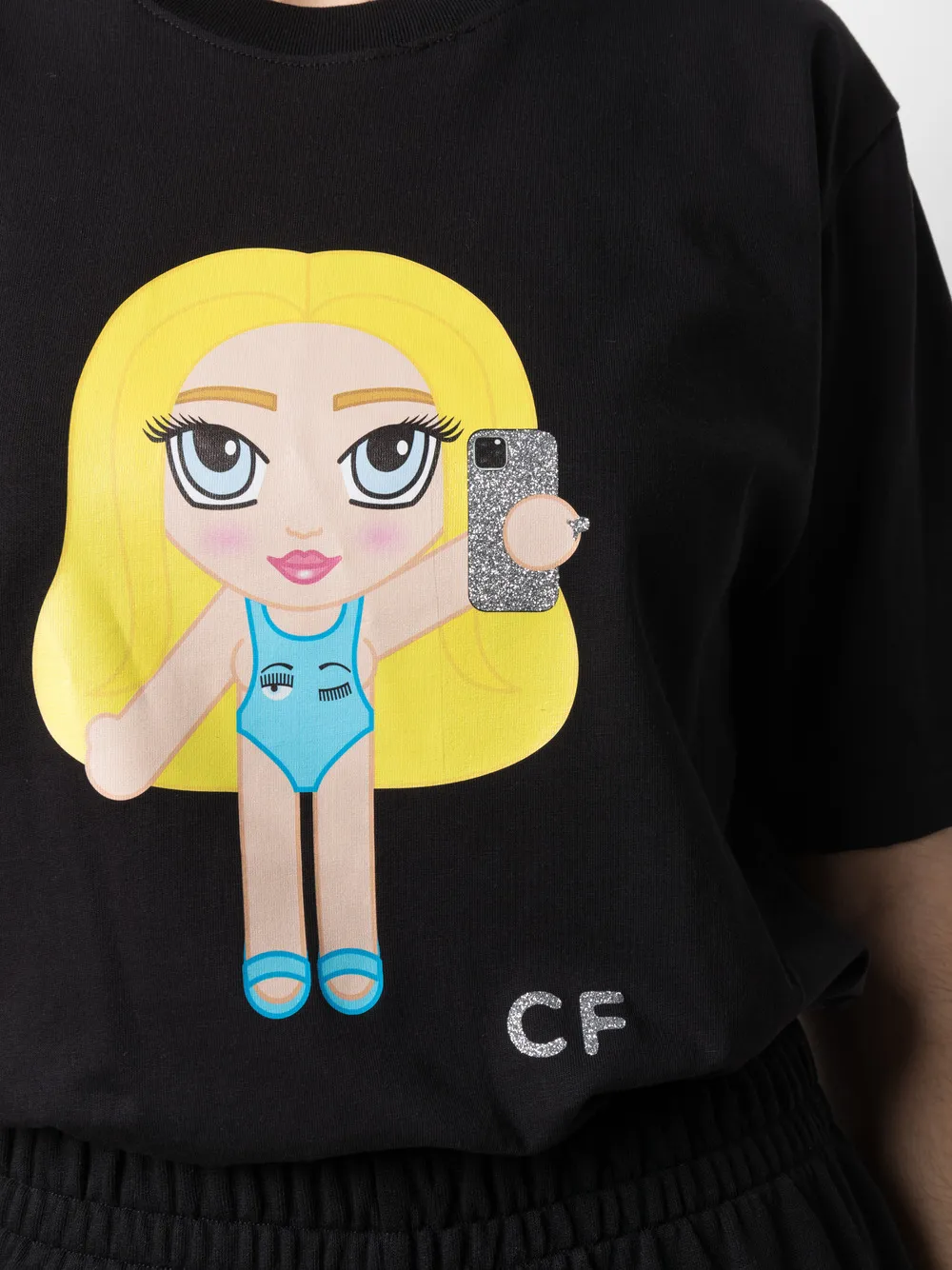 фото Chiara ferragni футболка с графичным принтом
