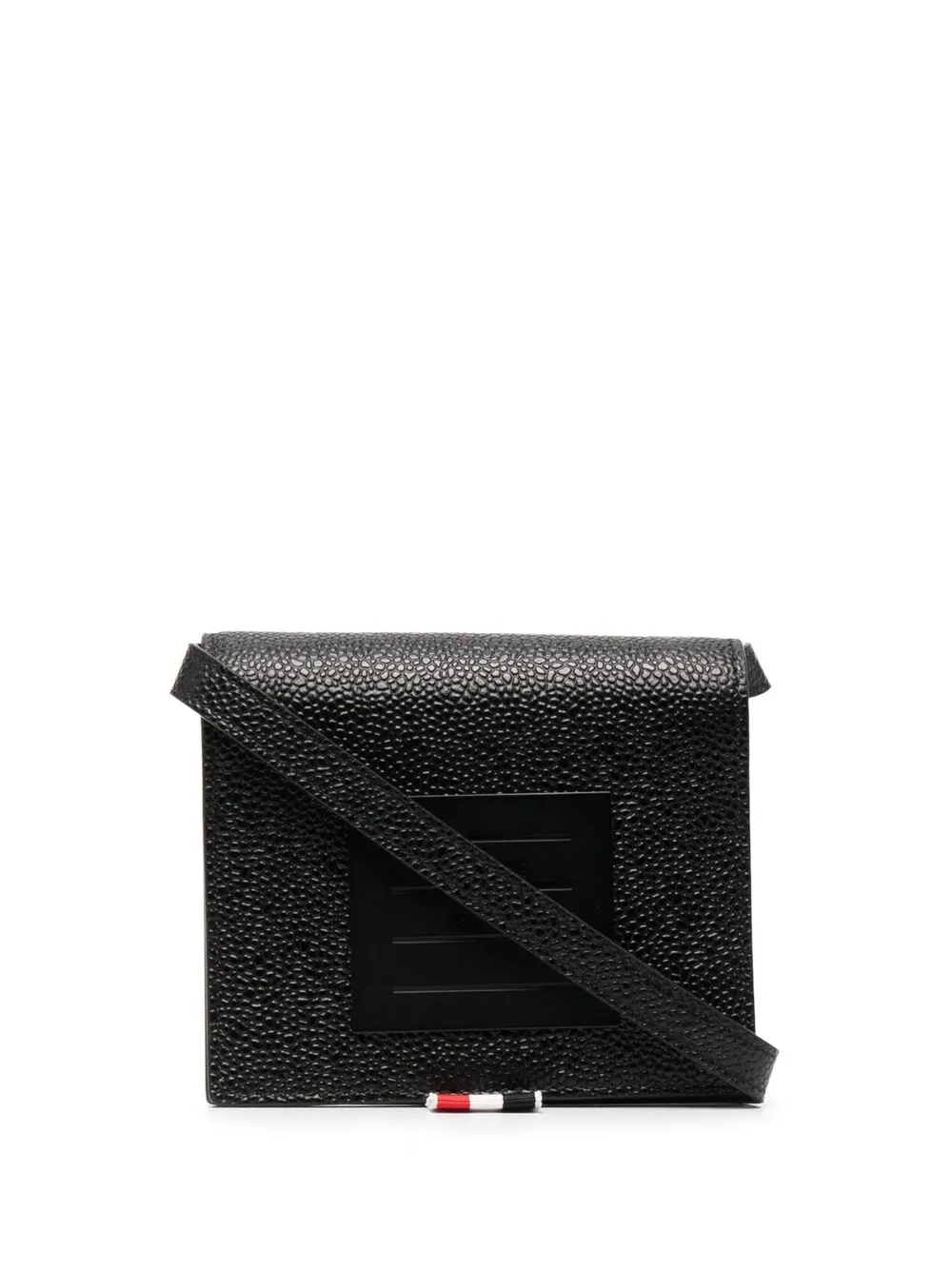 Thom Browne shoulder strap bi-fold wallet – Black