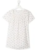 Bonpoint floral print blouse - White