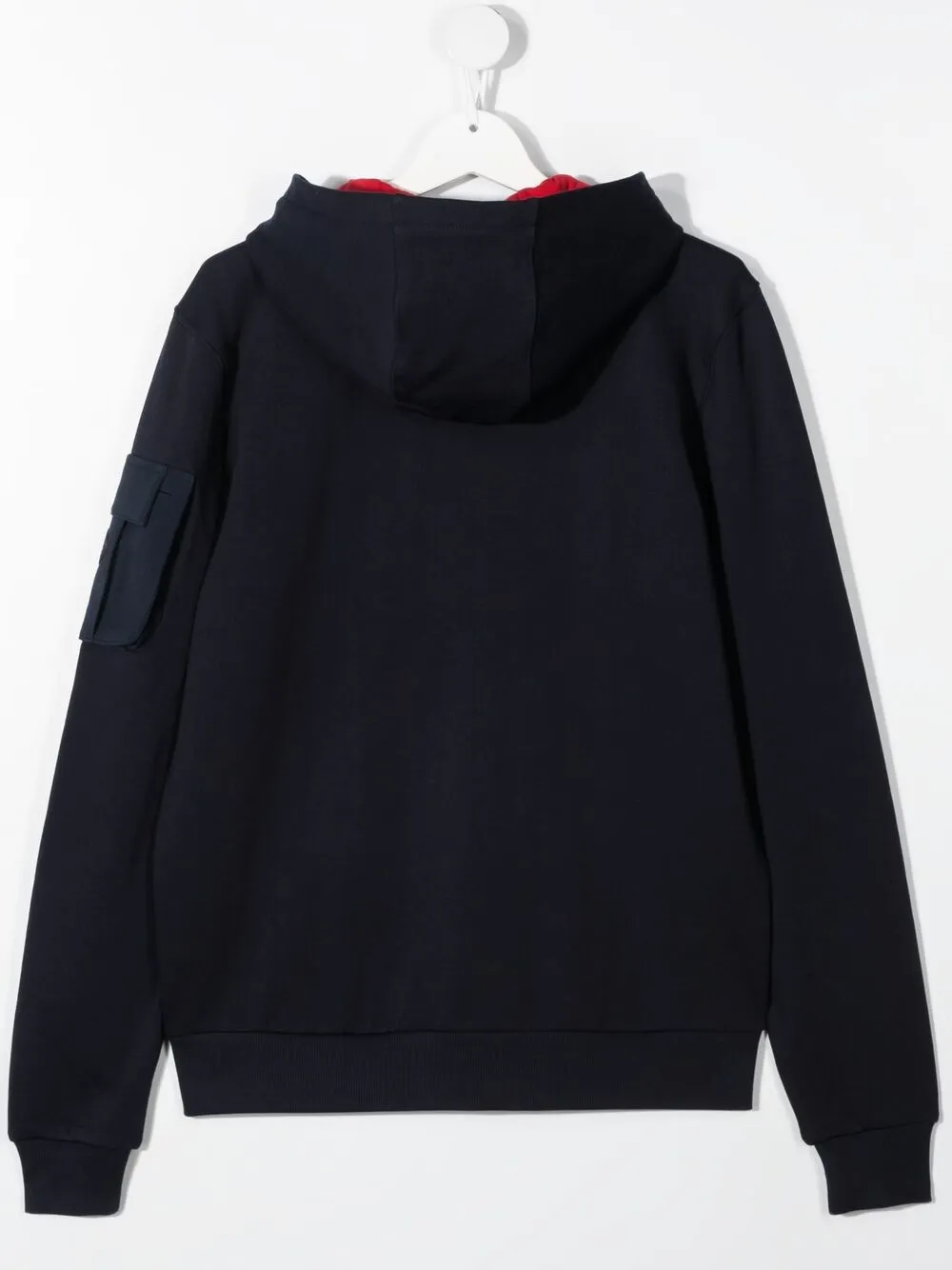 PRADA TEEN LOGO ZIPPED HOODIE