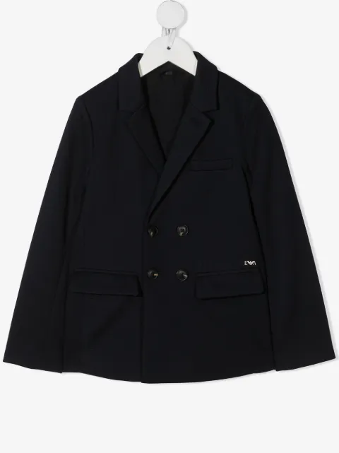 Emporio Armani Kids blazer con logo bordado