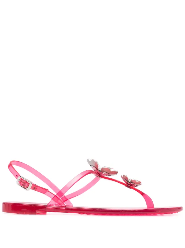 red jelly sandals womens
