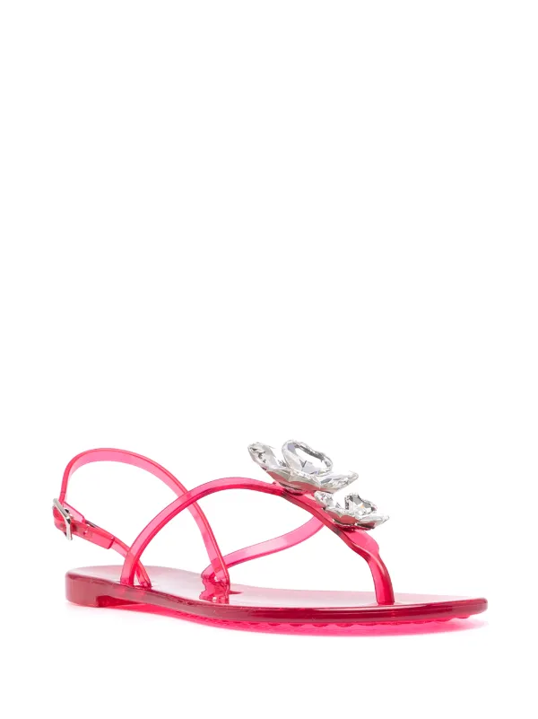 casadei jelly flip flops
