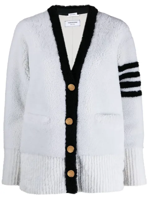 Thom Browne كارديغان شيرلنغ بزينة 4 خطوط