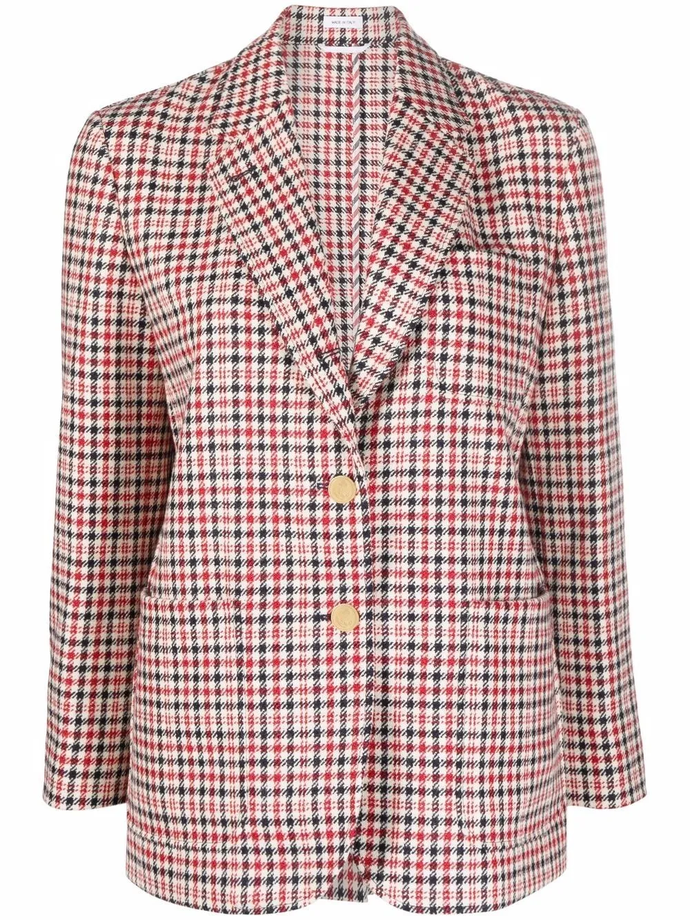 

Thom Browne blazer de botonadura simple y cuadros - Rojo