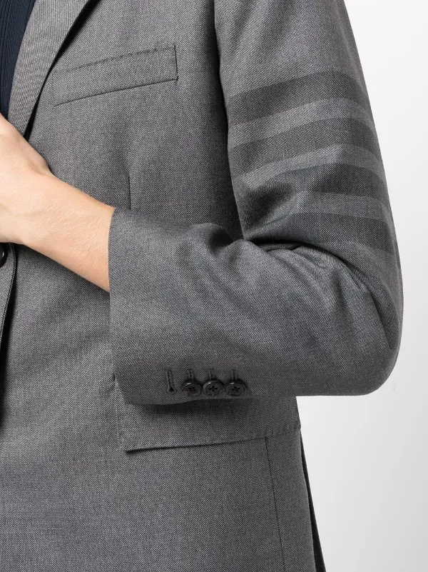 Thom Browne 4-Bar single-breasted Blazer | Grey | FARFETCH Thom Browne 4-Bar single-breasted Blazer | Grey | FARFETCH