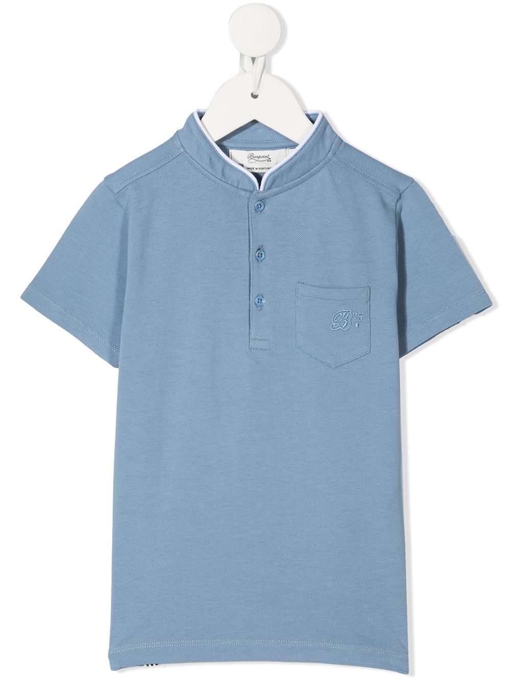 Bonpoint Kids' Chest Pocket Polo Shirt In Blue