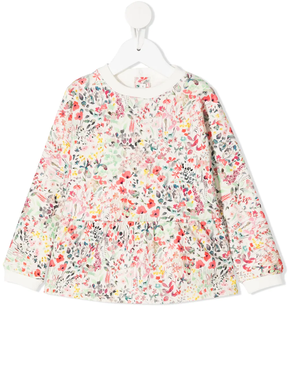

Bonpoint sudadera floral con peplum - Neutro