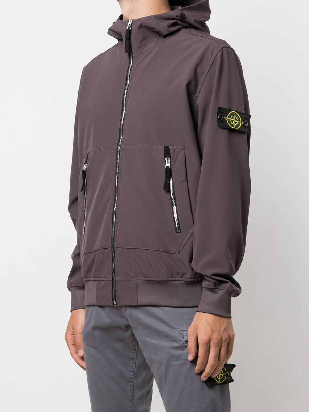 фото Stone island куртка с капюшоном и нашивкой-логотипом