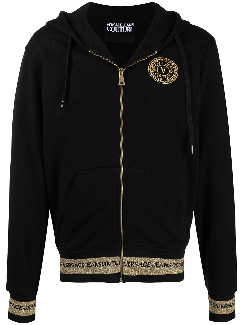 Versace Jeans Couture zip-front Cotton Sweatshirt - Farfetch