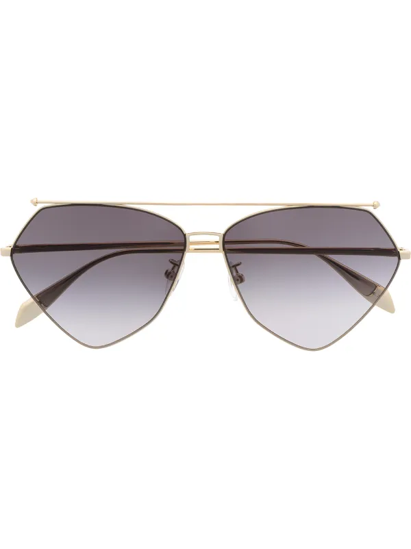 angular aviator sunglasses