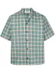 Image 1 of MSGM logo-print checked shirt