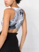 Off-White logo-print cropped top