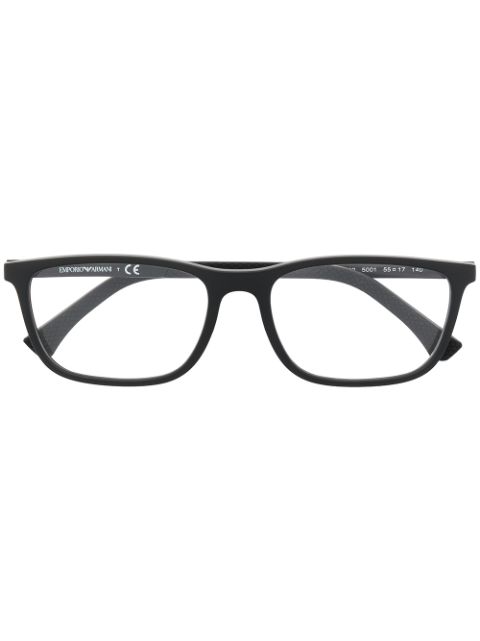 Emporio Armani rectangle wayfarer-frame glasses Men