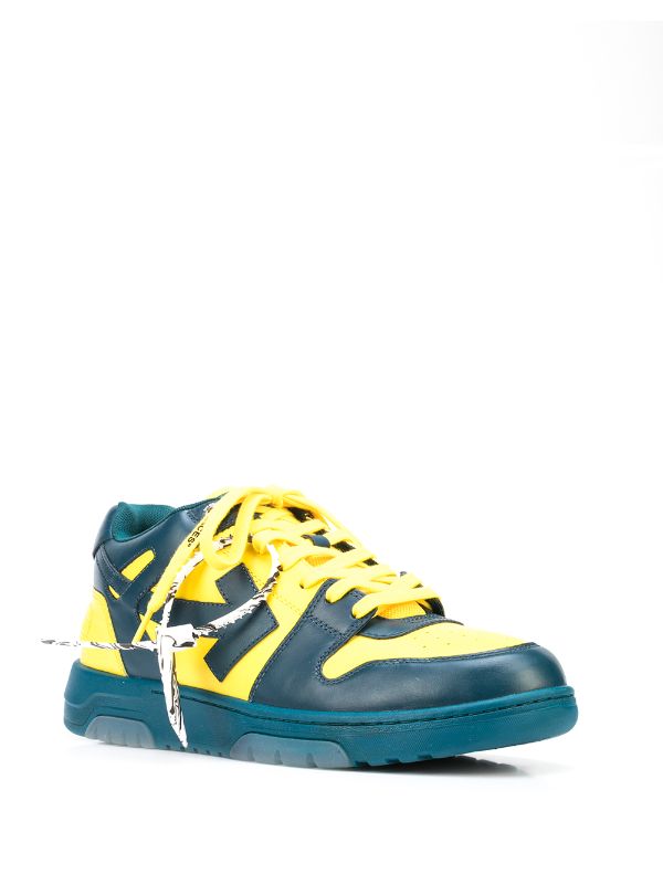 Off White Out Of Office Zip Tie Sneakers Yellow Blue Omia1r21lea Fotomagazin