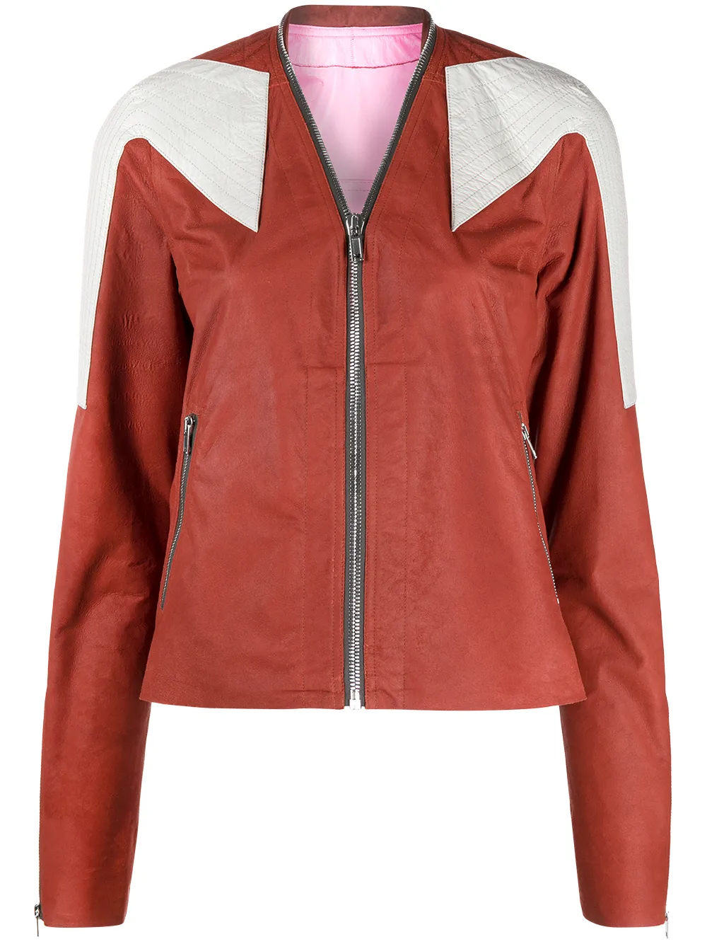 red colour half jacket