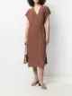 Image 2 of Alysi V-neck tie waist dress