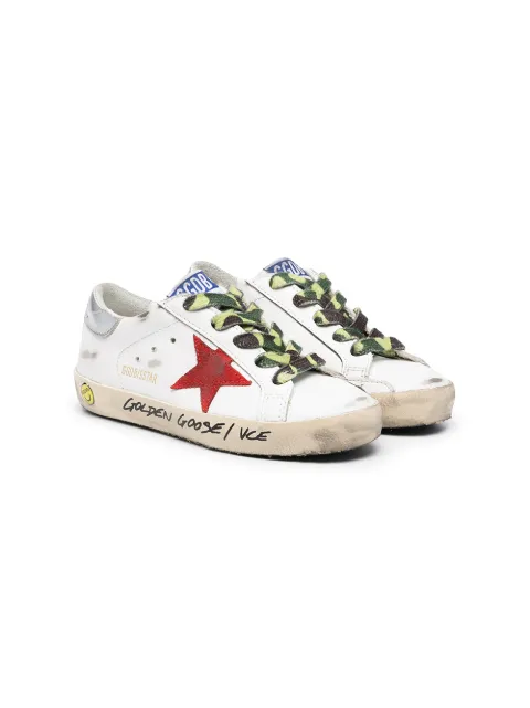 Golden Goose Kids tenis bajos con estampado militar