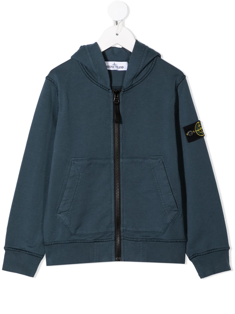 фото Stone island junior худи на молнии с нашивкой-логотипом