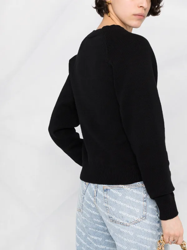 white cut out jumper