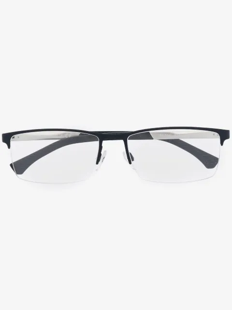 Emporio Armani logo square glasses