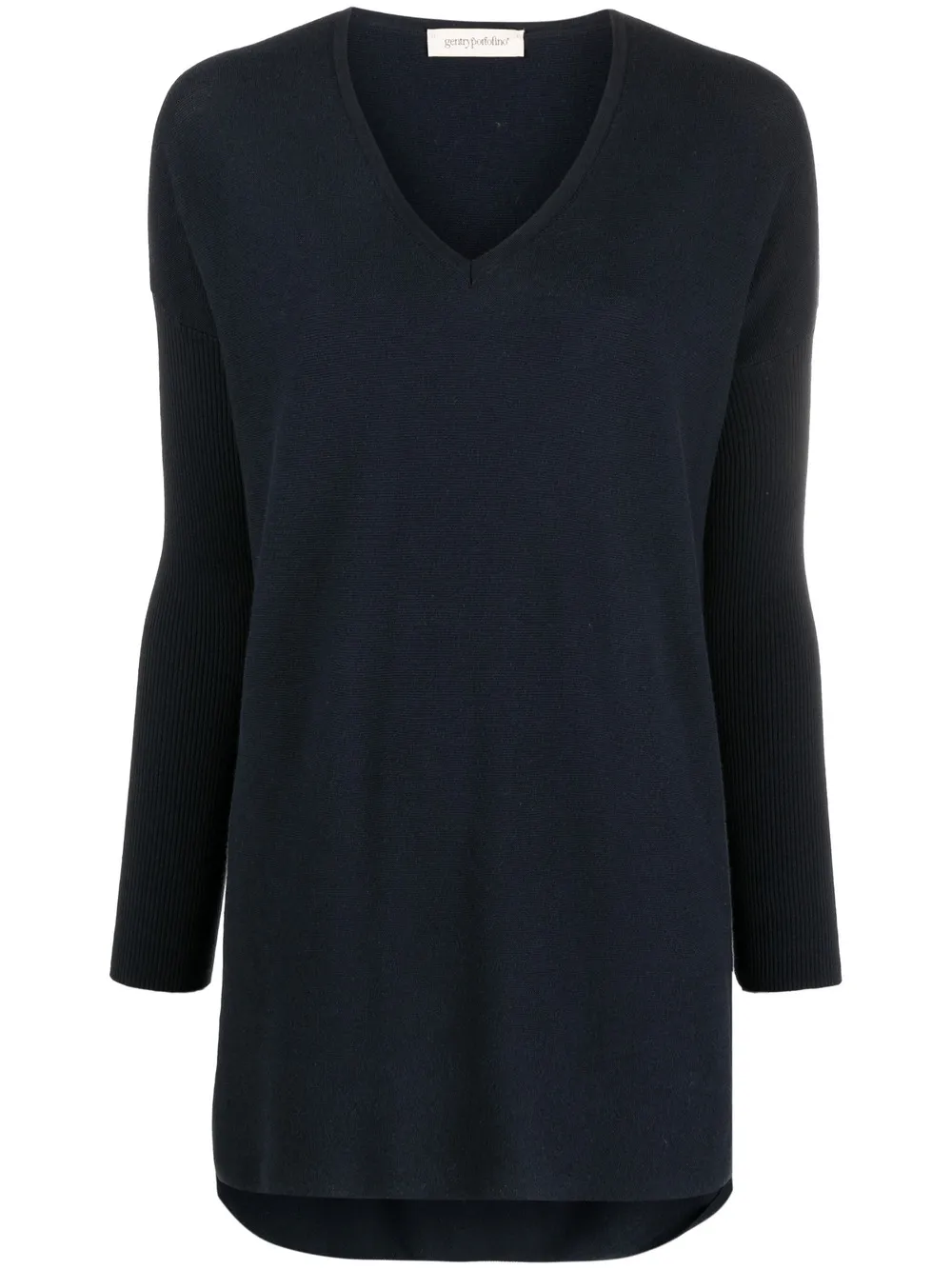 Gentry Portofino Fine-knit Jumper In Black