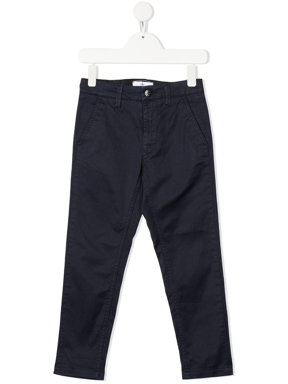 Stone Island Junior Kids' Stretch-cotton Chinos In Blue