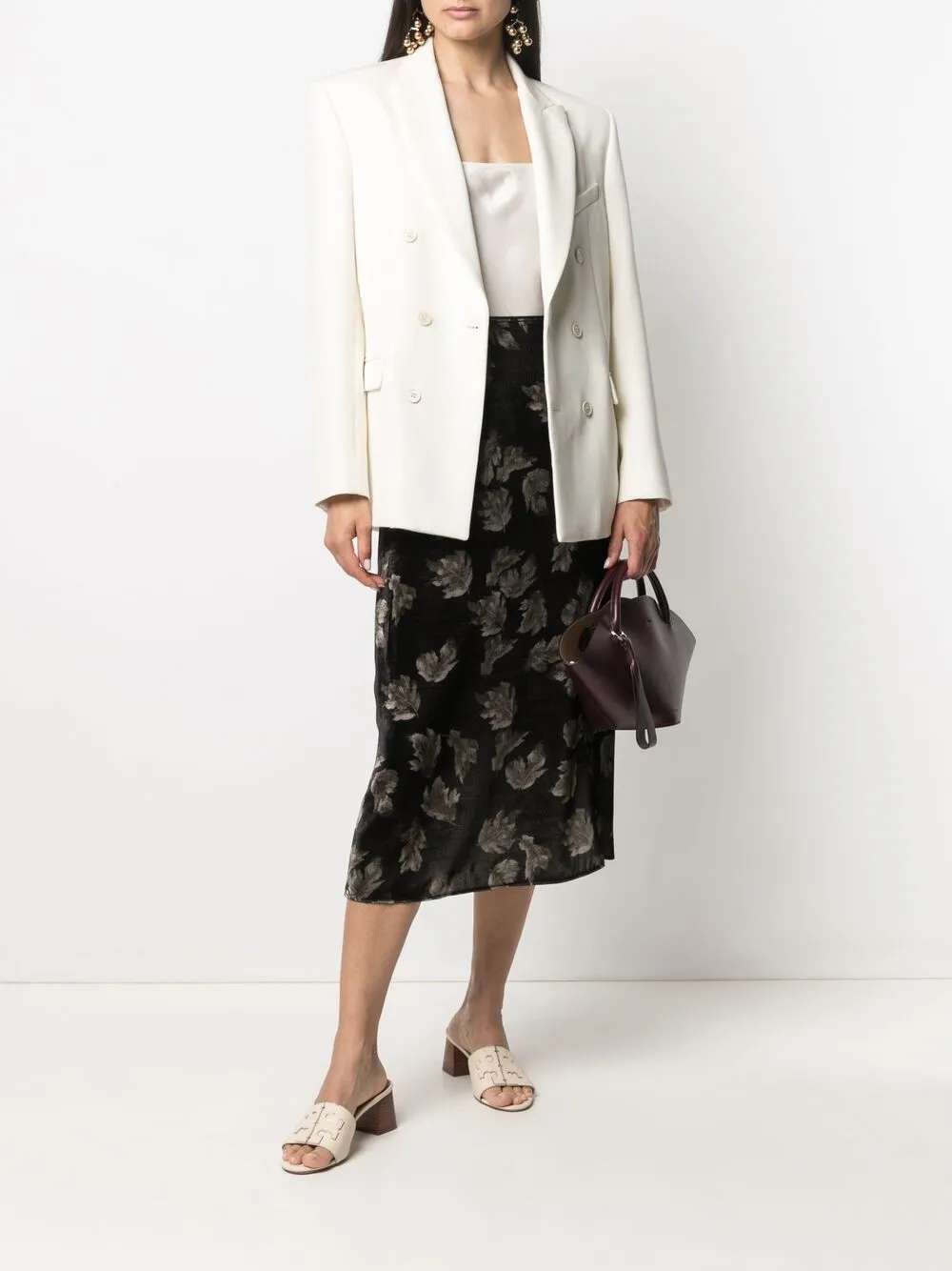 фото Vince юбка миди с принтом