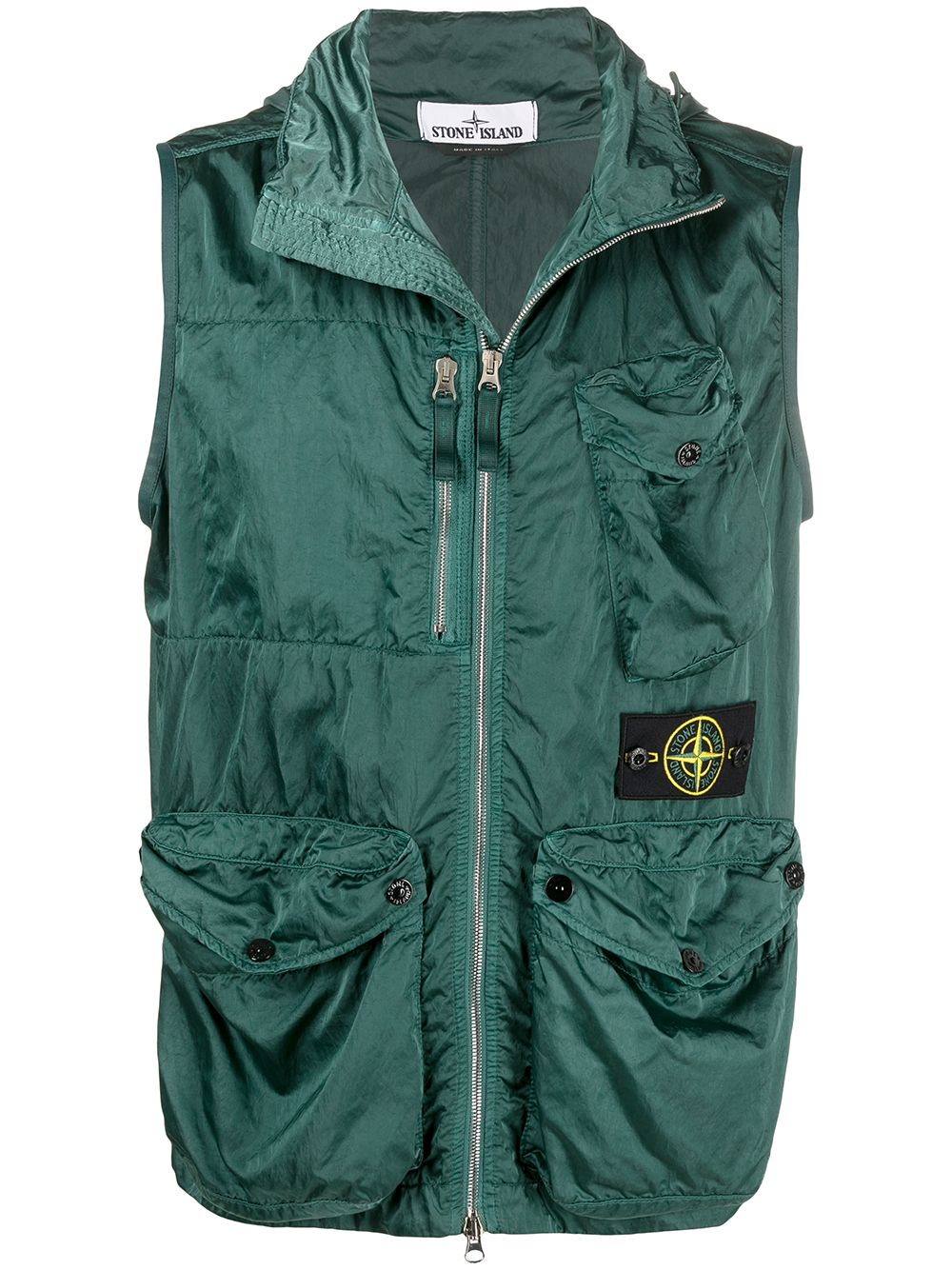 фото Stone island куртка с капюшоном и нашивкой-логотипом