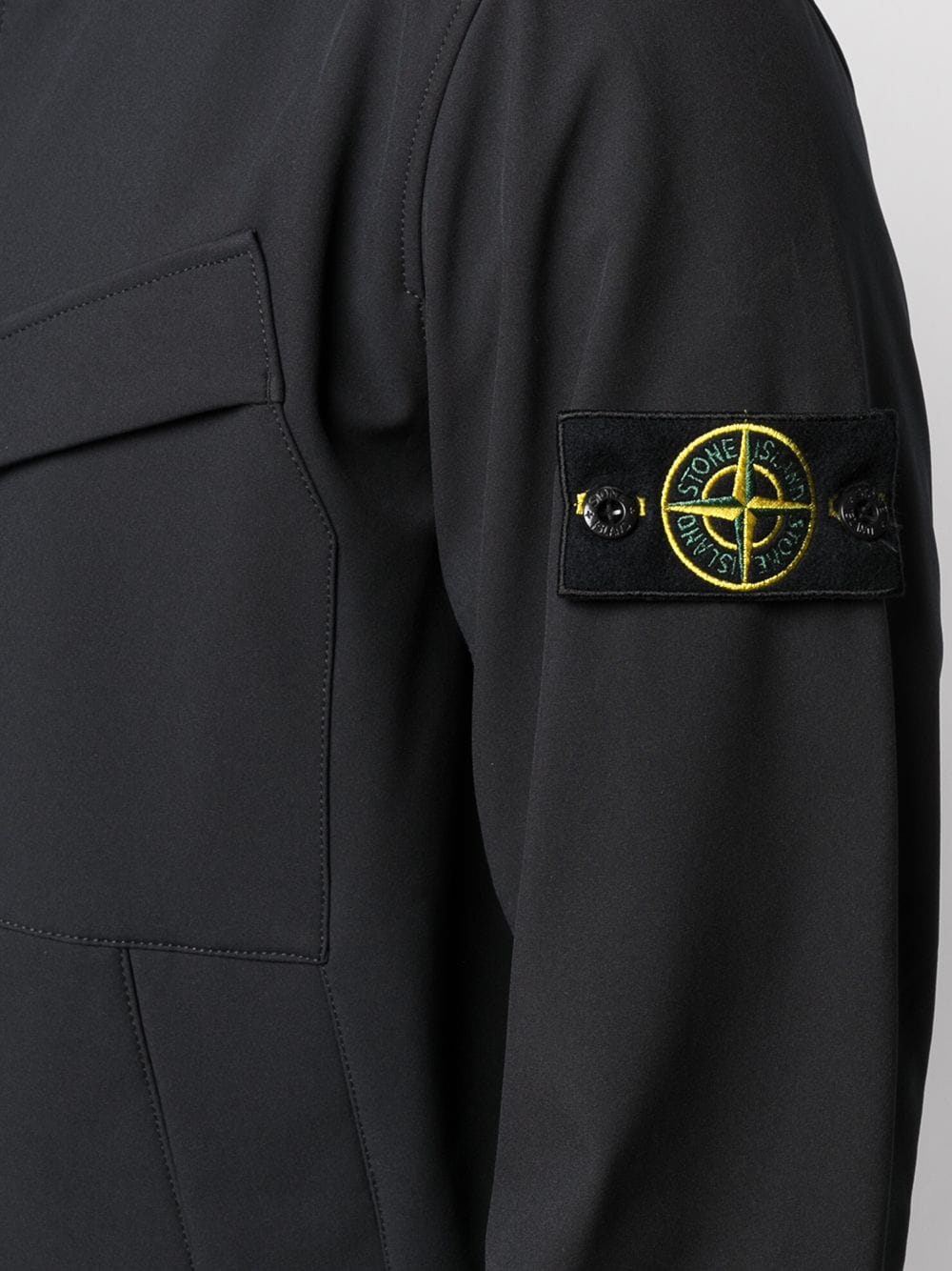 фото Stone island куртка с капюшоном и нашивкой-логотипом