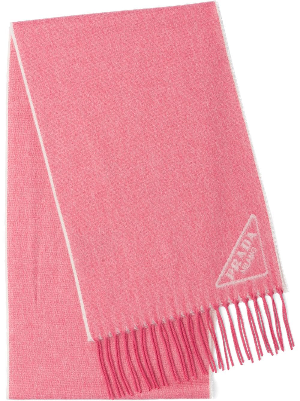logo-jacquard cashmere scarf