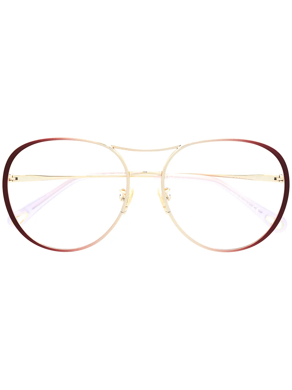 chloe clear glasses