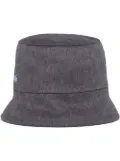 Prada logo-patch cashmere bucket hat - Grey