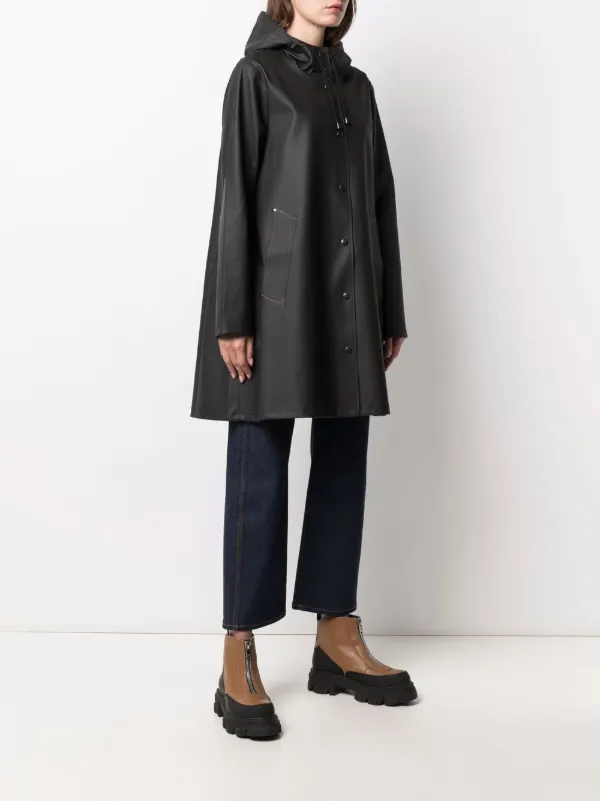 Stutterheim Mosebacke long-length Raincoat Black FARFETCH IN