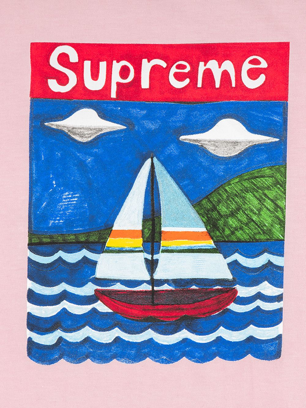 Supreme sailboat sale tee pink