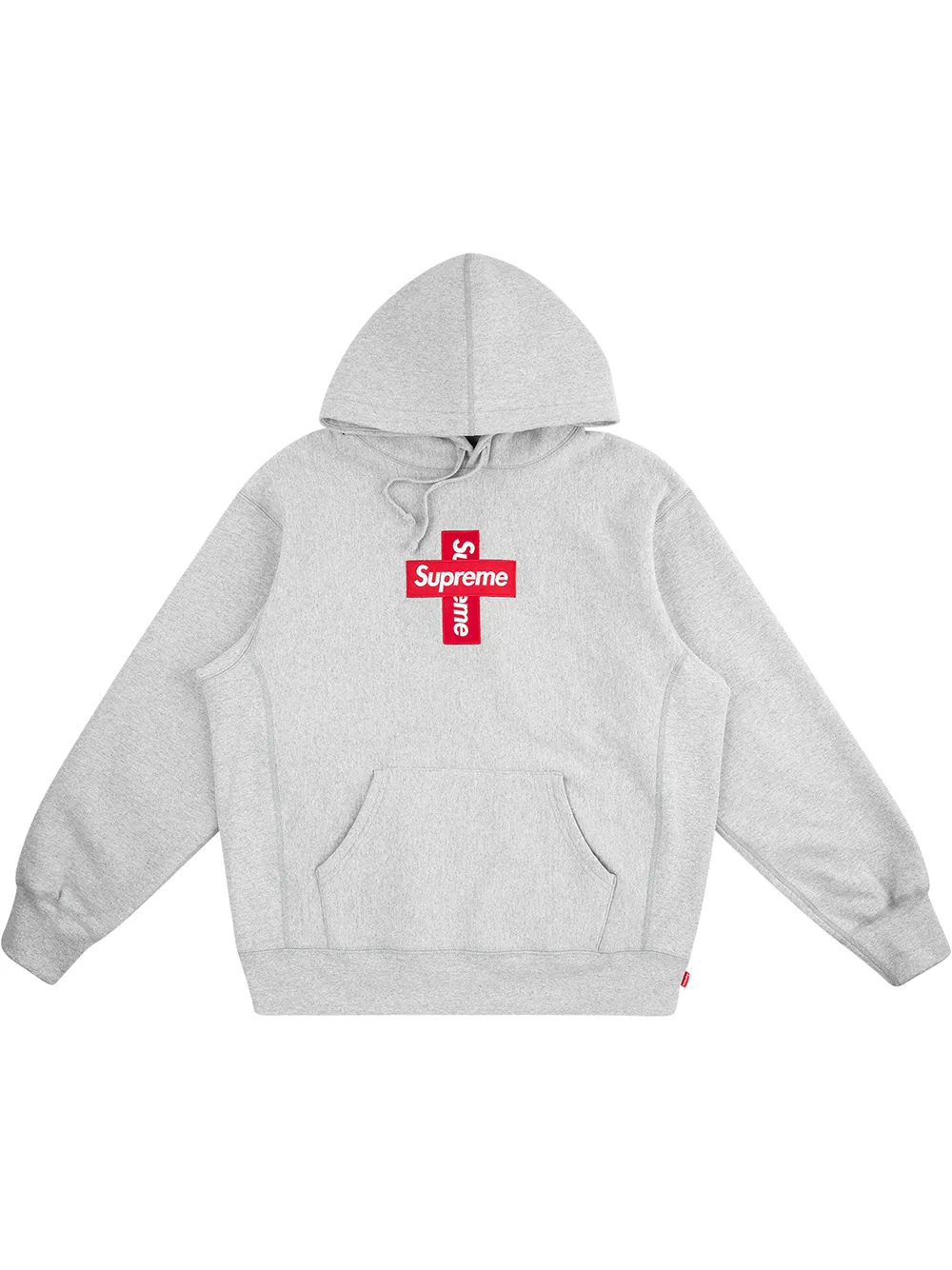 シュプリームCross Box Logo Hooded Sweatshirt grey - パーカー