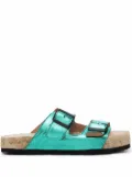 Manebi double buckle strap sandals - Green