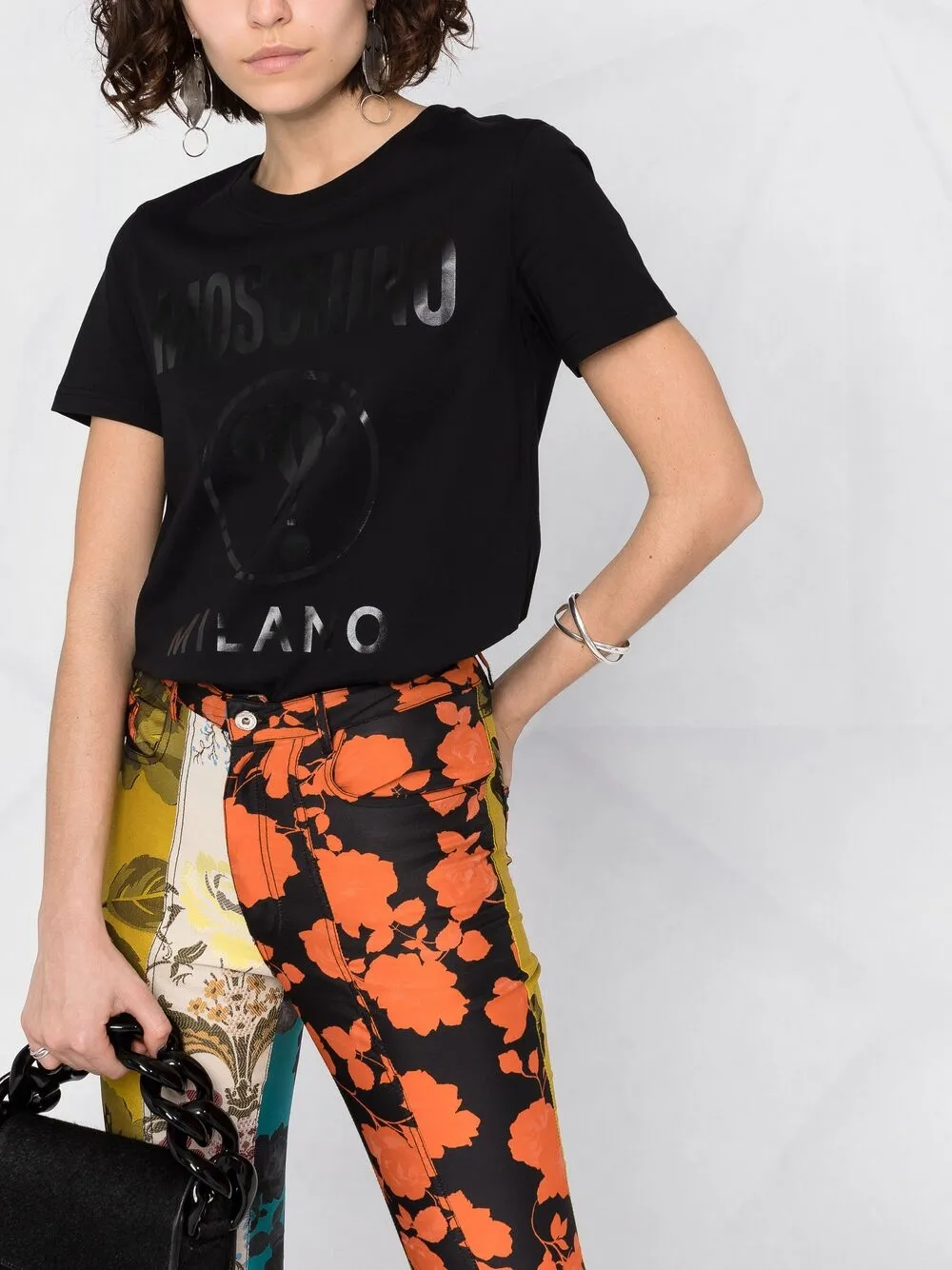 фото Moschino футболка с принтом double question mark