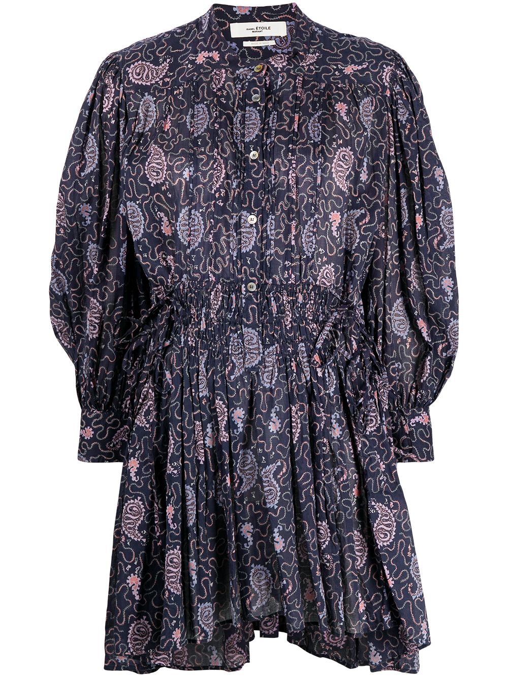 фото Isabel marant étoile платье-рубашка с абстрактным принтом